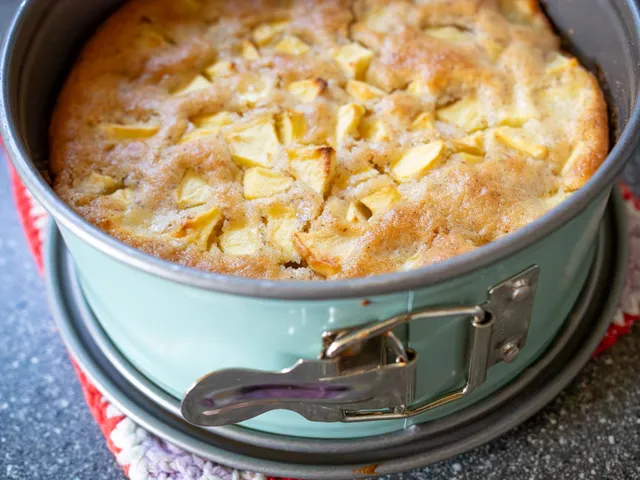 Veganer Apfel-Nusskuchen.